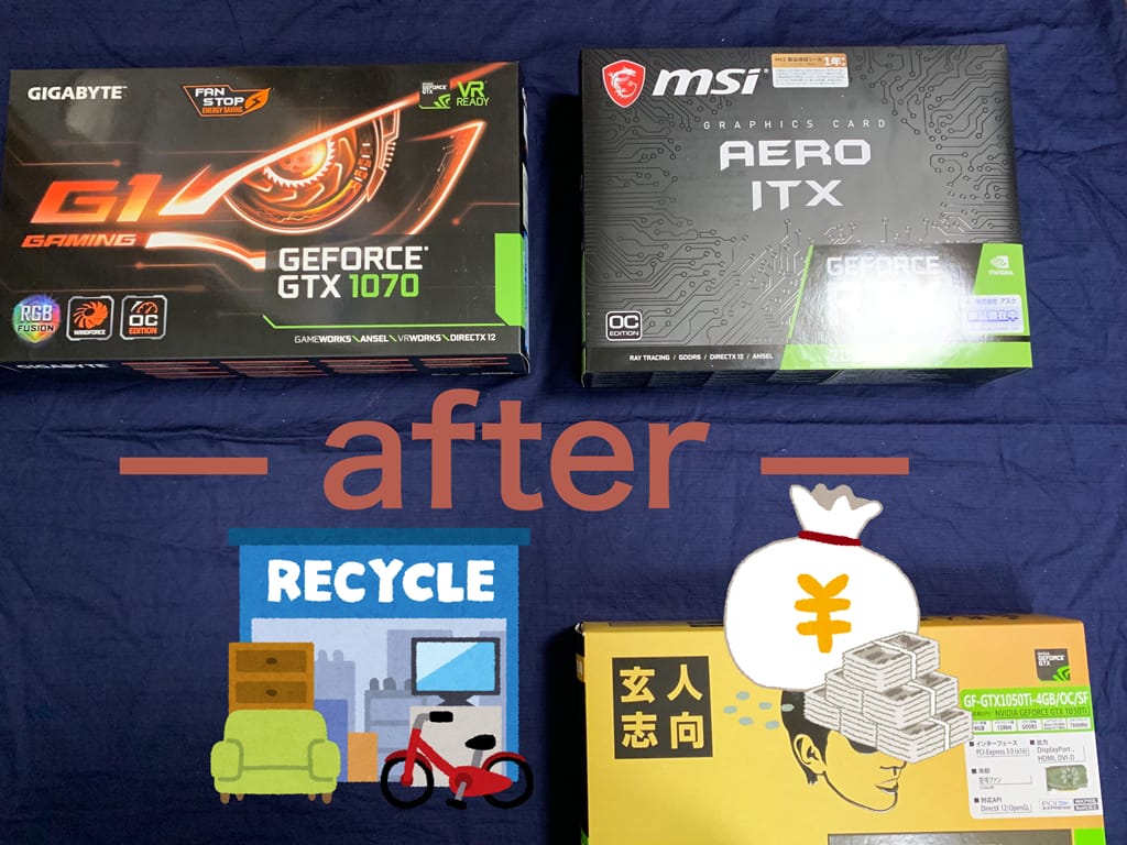 自作PCのGPU交換アフター編